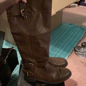 Knee high brown boots